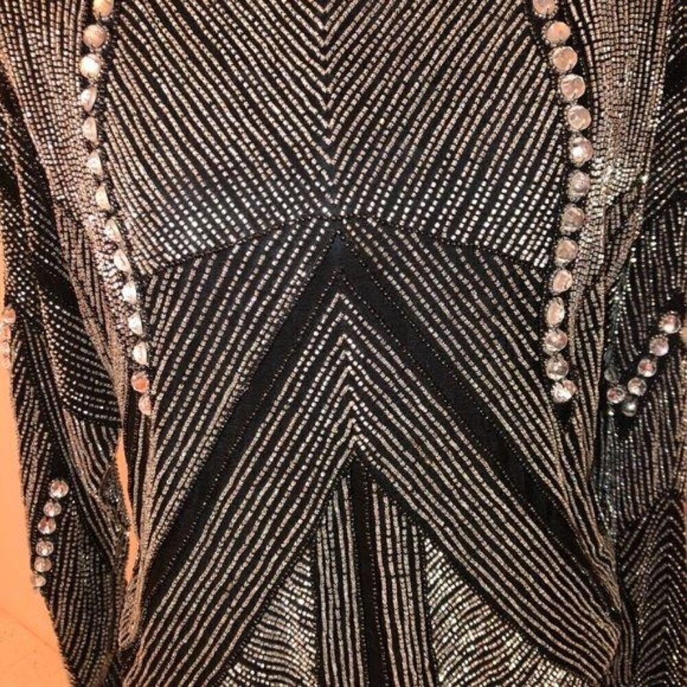 Skirt Set Womens Size Small S Vintage Beaded High Quality Elastic Waist Black - Picture 12 of 16